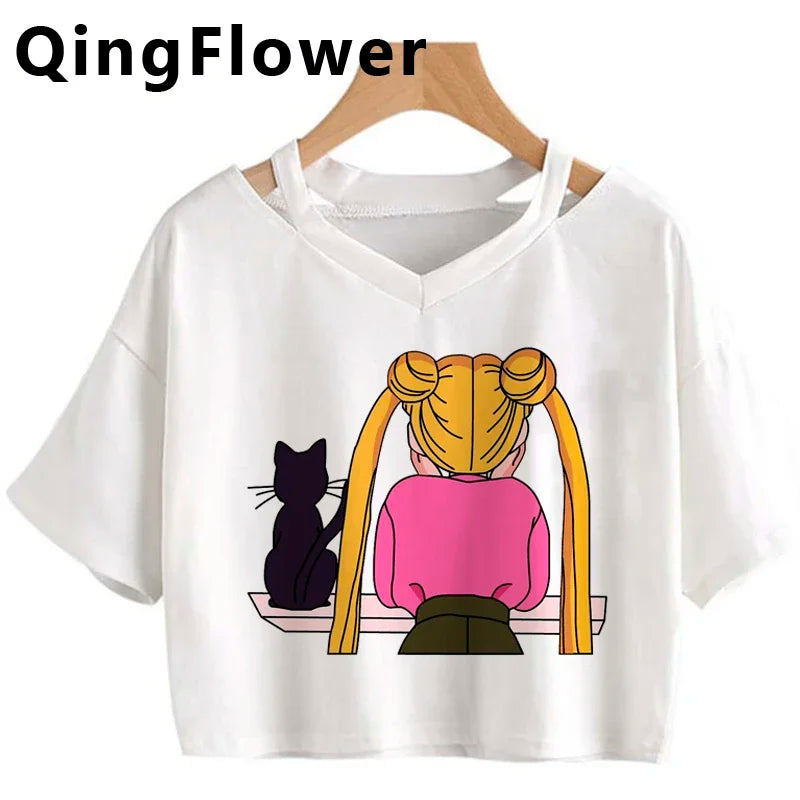 Kawaii Anime Harajuku T-Shirt – Fun & Cute Fashion - Inarah's Fashion