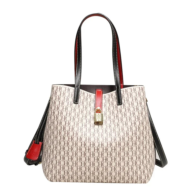 CH Leather Crossbody Tote – Large & Stylish for Daily Use - Inarah's Fashion