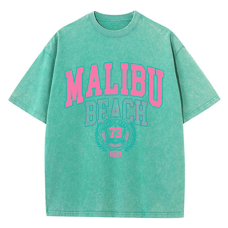 Malibu Washed Cotton T-Shirt – Oversized & Casual - Inarah's Fashion