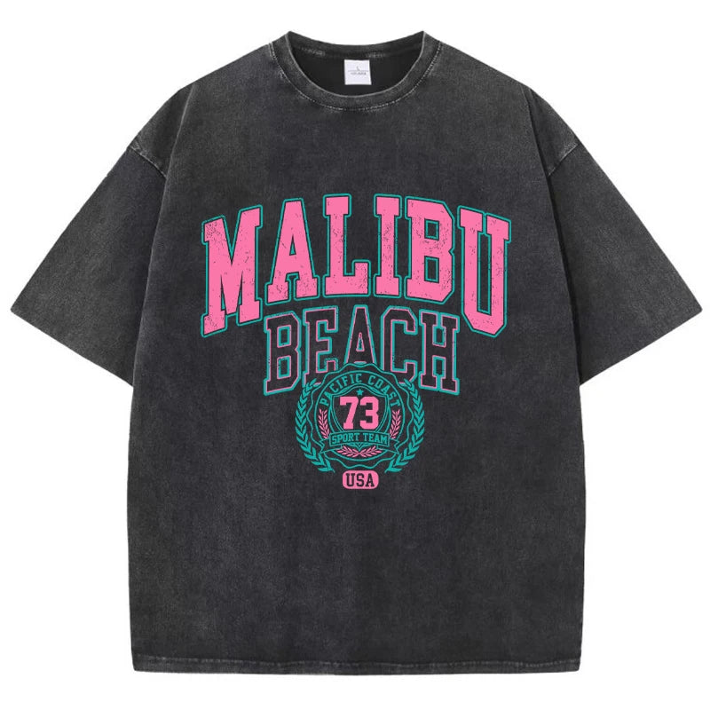 Malibu Washed Cotton T-Shirt – Oversized & Casual - Inarah's Fashion