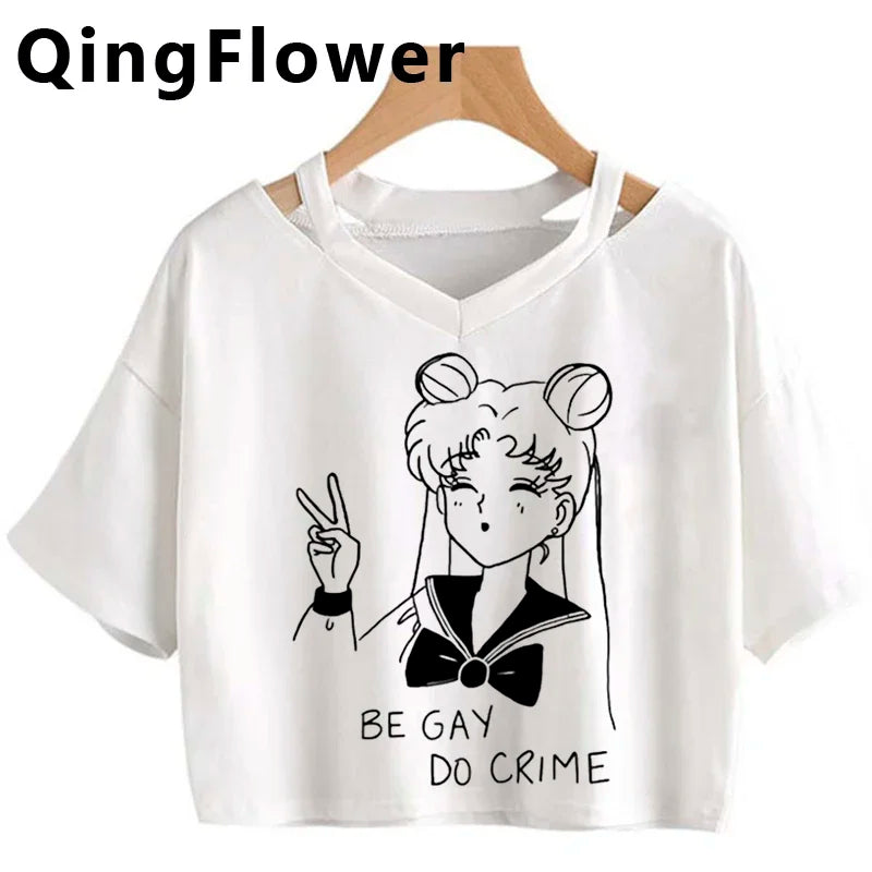 Kawaii Anime Harajuku T-Shirt – Fun & Cute Fashion - Inarah's Fashion