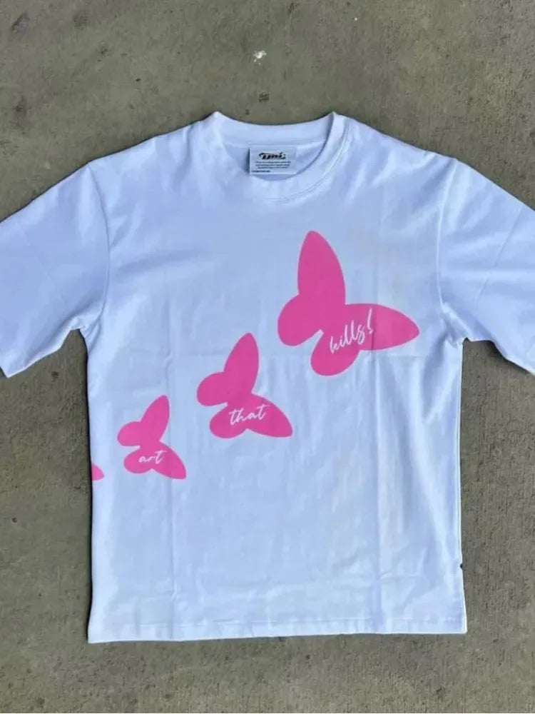 Vintage Hip-Hop Printed T-Shirt – Oversized Streetwear - Inarah's Fashion