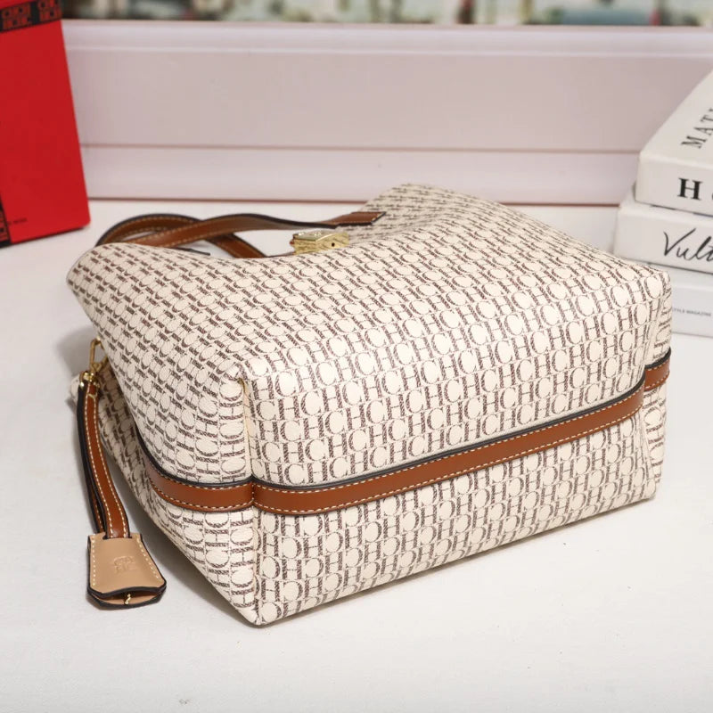 CH Leather Crossbody Tote – Large & Stylish for Daily Use - Inarah's Fashion