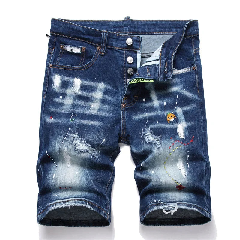 Men’s High Street Ripped Denim Shorts. - Inarah Trade Ltd