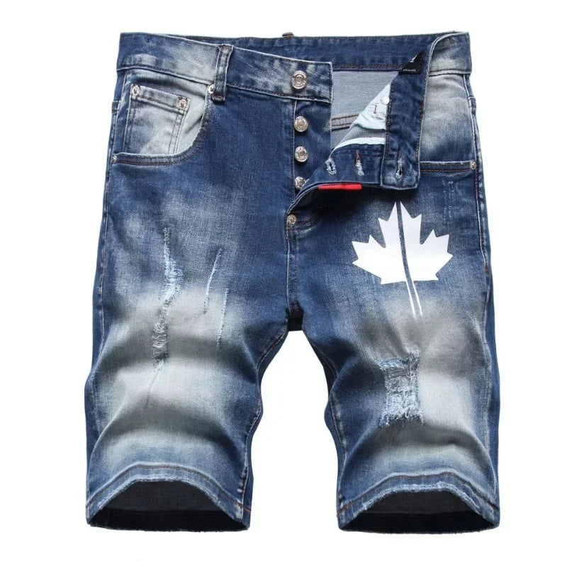 Men’s High Street Ripped Denim Shorts. - Inarah Trade Ltd