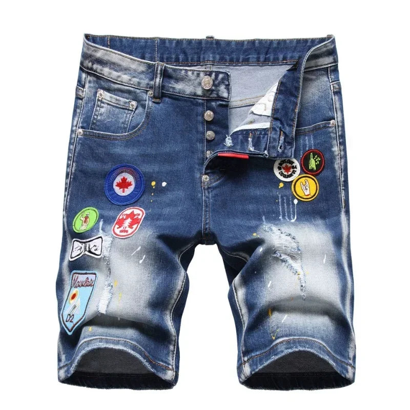 Men’s High Street Ripped Denim Shorts. - Inarah Trade Ltd