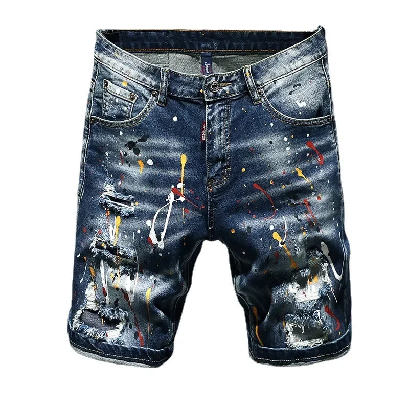 Men’s High Street Ripped Denim Shorts. - Inarah Trade Ltd