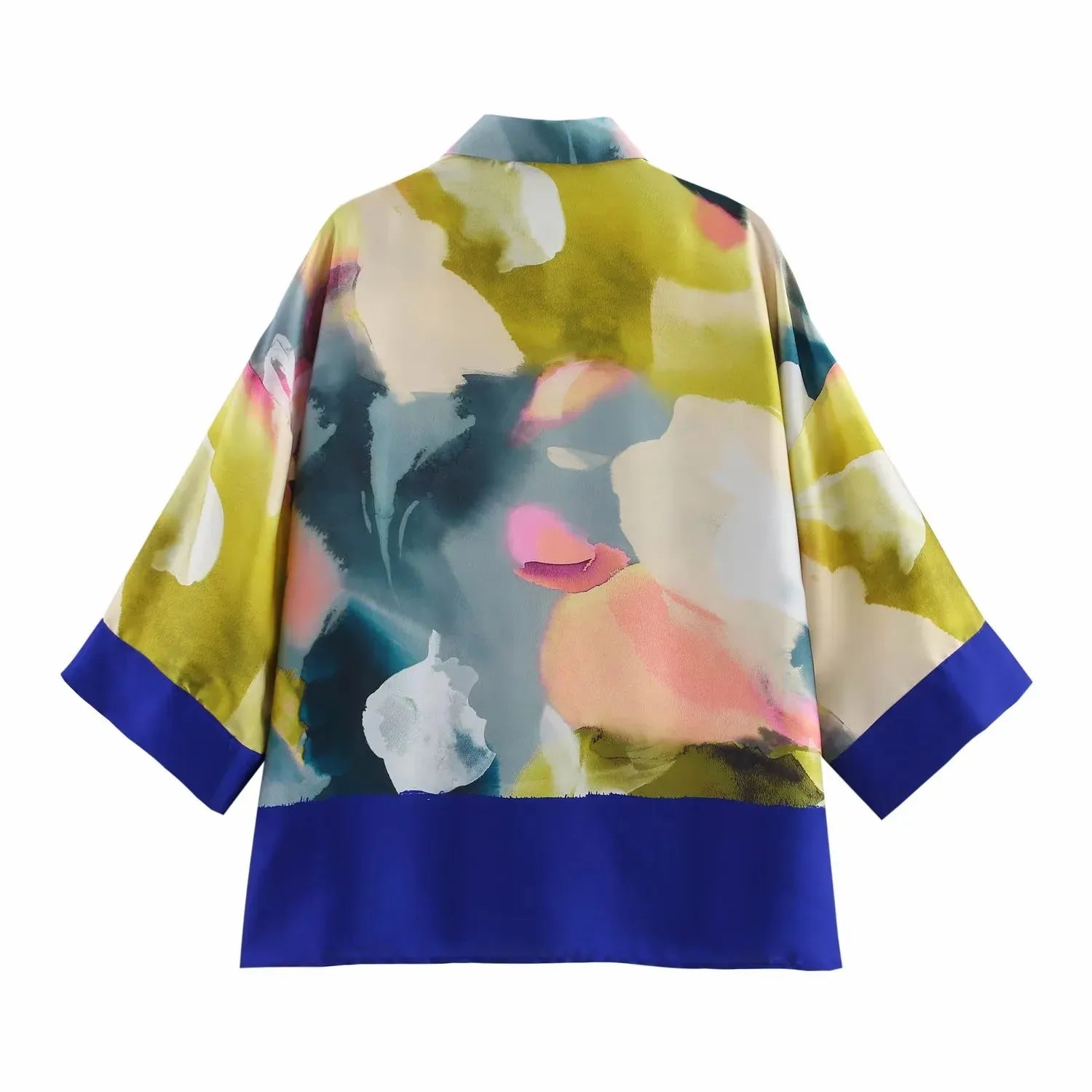 Women’s Floral Print Shirt – Elegant Long Sleeve Button-Up Blouse - Inarah Trade Ltd