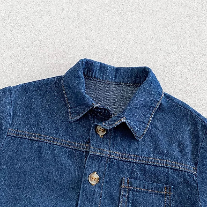 Kids’ Summer Denim Set – Short Sleeve Top & Shorts - Inarah Trade Ltd