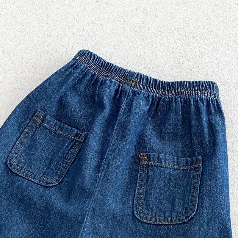 Kids’ Summer Denim Set – Short Sleeve Top & Shorts - Inarah Trade Ltd