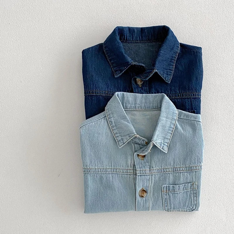 Kids’ Summer Denim Set – Short Sleeve Top & Shorts - Inarah Trade Ltd