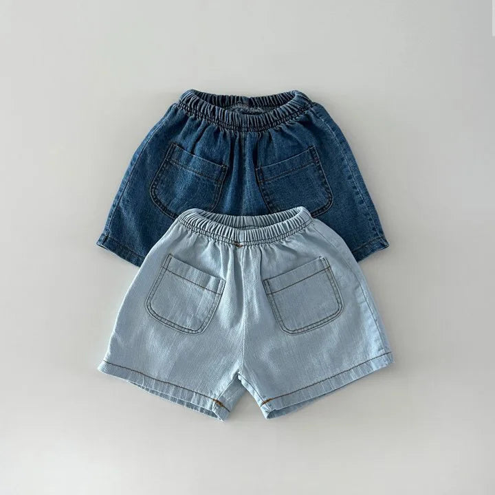 Kids’ Summer Denim Set – Short Sleeve Top & Shorts - Inarah Trade Ltd
