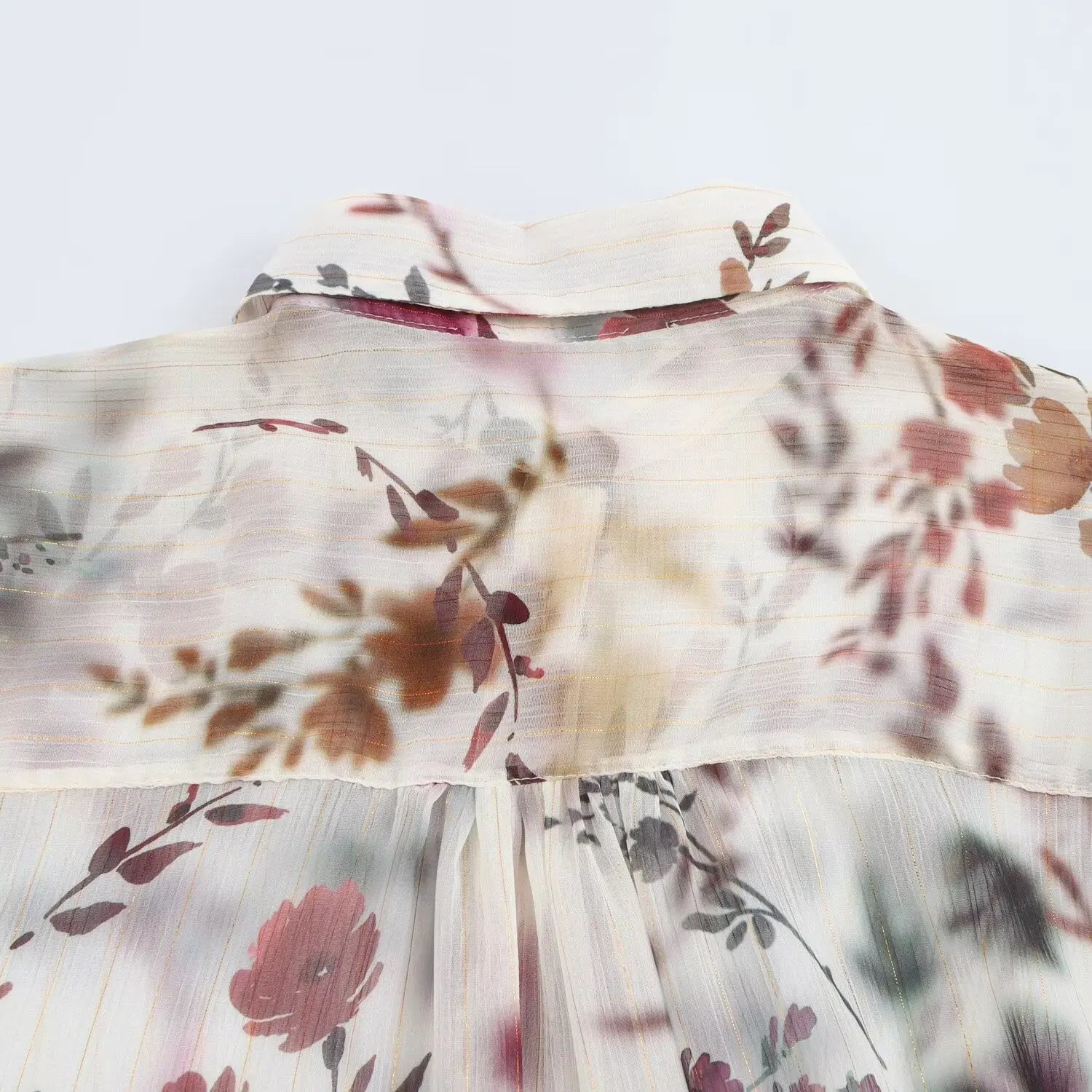 Women’s Vintage Floral Print Blouse – Flare Sleeve Summer Shirt - Inarah Trade Ltd