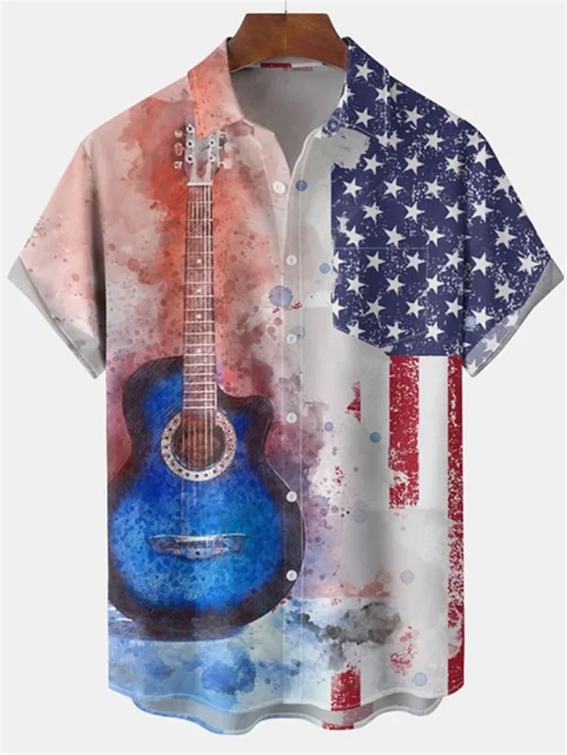 Men’s 3D Print Linen Shirt – 2025 Premium Casual Hawaiian Style - Inarah Trade Ltd