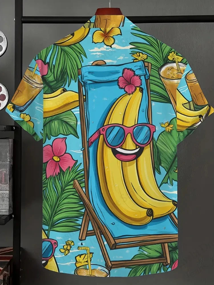 3D Pineapple Print Hawaiian Shirt – Unisex Summer Beach Style - Inarah Trade Ltd