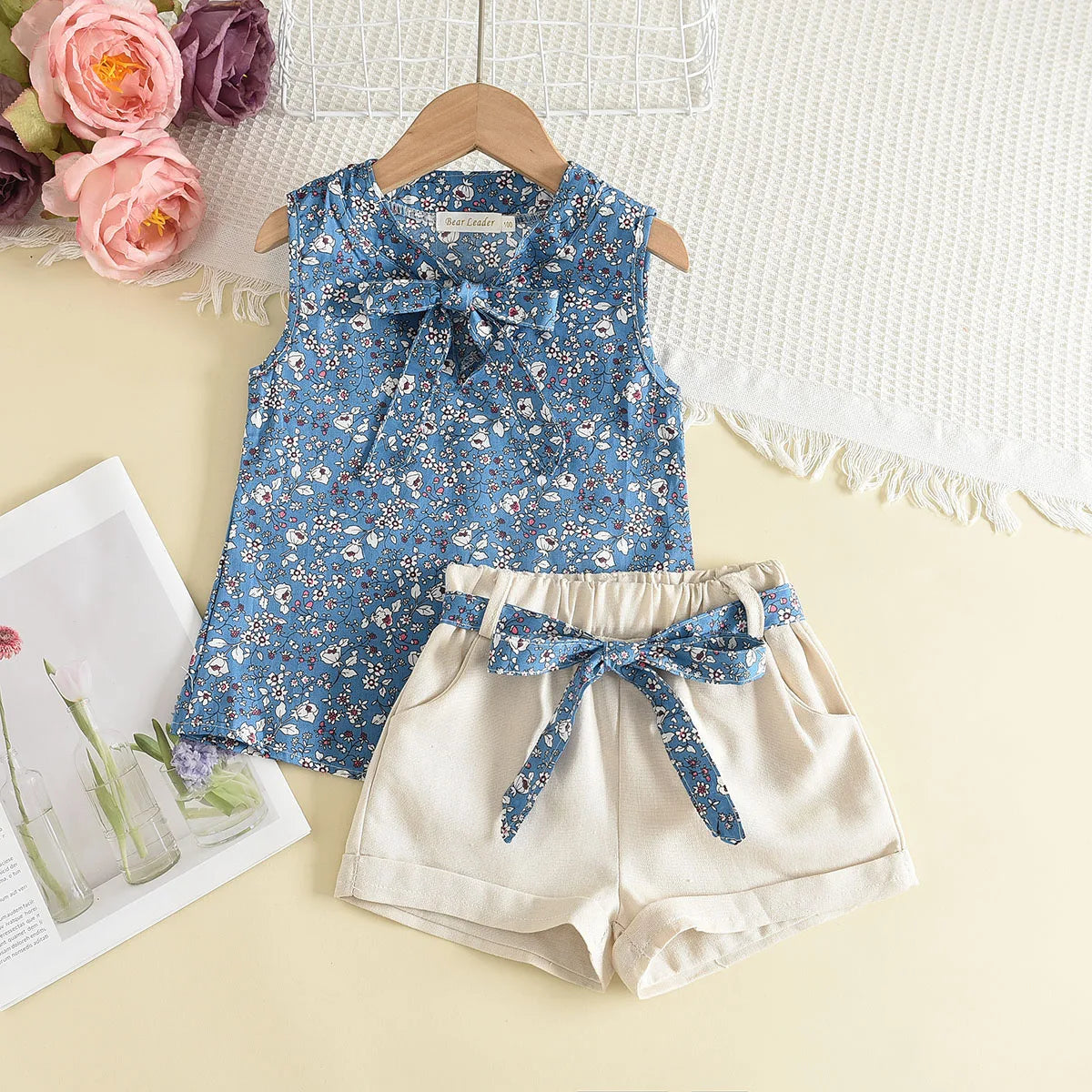 Melario Baby Girl Summer Outfit – Floral Blouse & Pants Set (2–6Y) - Inarah Trade Ltd