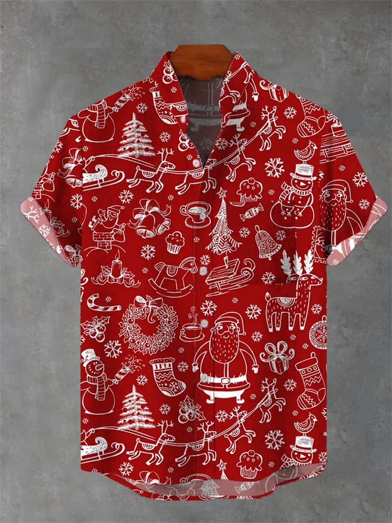 Men’s Oversized Linen Short Sleeve Shirt – Summer Casual Top. - Inarah Trade Ltd