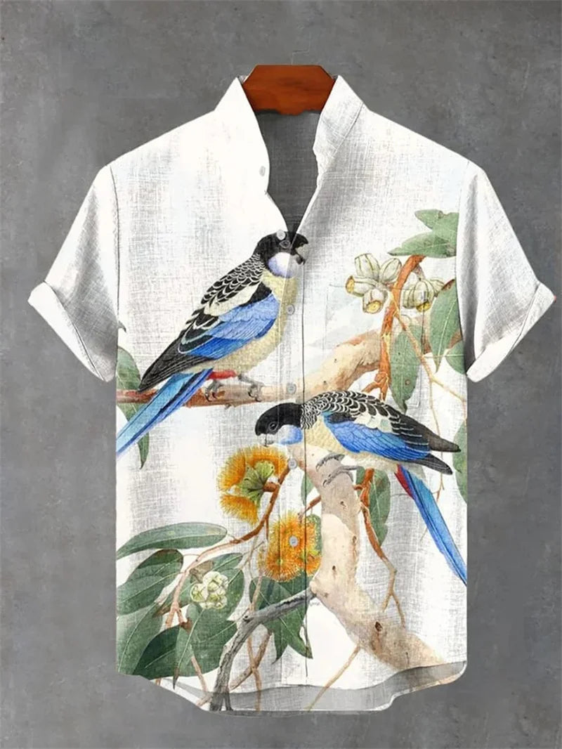 Men’s Oversized Linen Short Sleeve Shirt – Summer Casual Top. - Inarah Trade Ltd