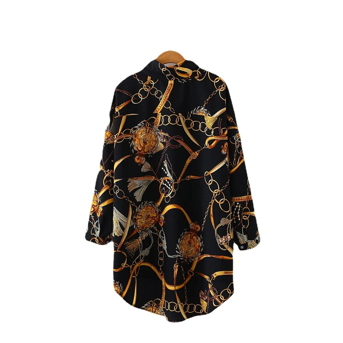 Vintage Button-Up Loose Blouse – Women’s Casual Oversized Shirt Top - Inarah Trade Ltd