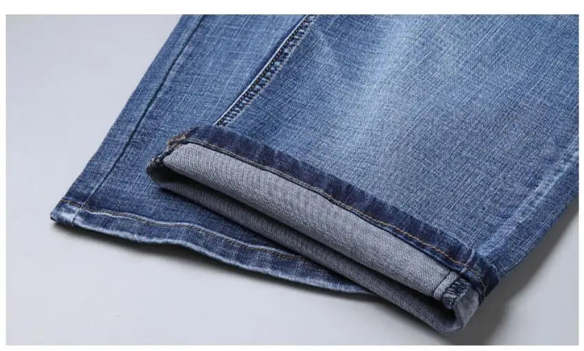 Men’s Summer Thin Cotton Denim Shorts – Solid Straight Fit - Inarah Trade Ltd