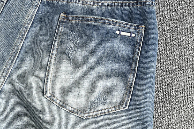 Retro American Style Men’s Washed Straight Jeans - Inarah Trade Ltd