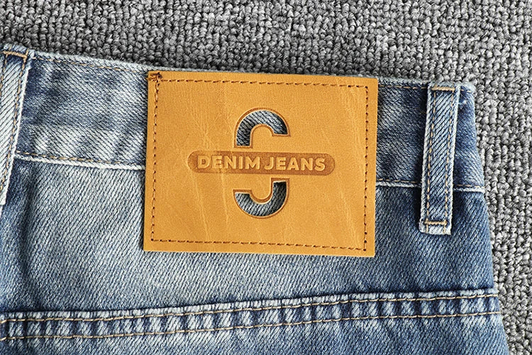 Retro American Style Men’s Washed Straight Jeans - Inarah Trade Ltd