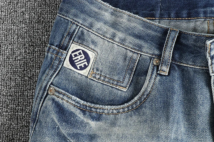 Retro American Style Men’s Washed Straight Jeans - Inarah Trade Ltd