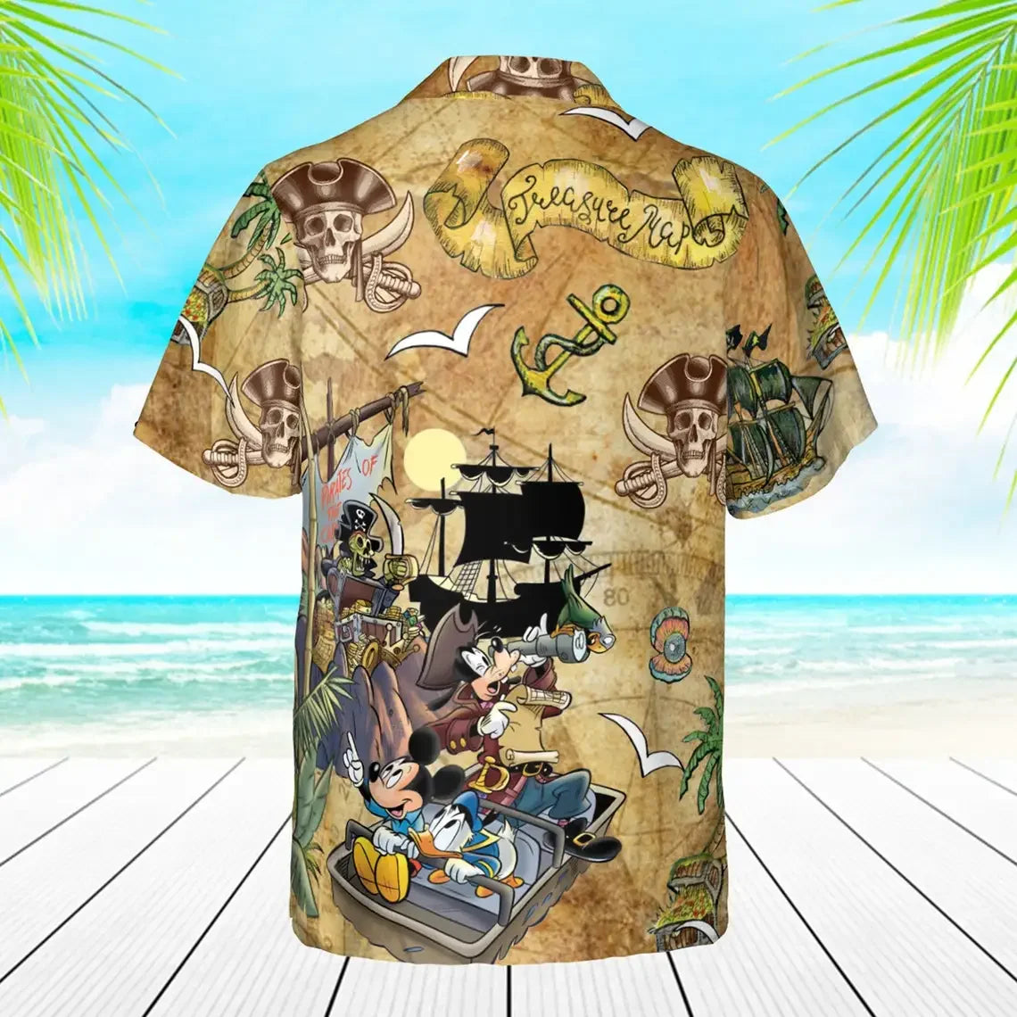 Retro Pirate Mickey & Friends Hawaiian Shirt – Vintage Disney Style - Inarah Trade Ltd