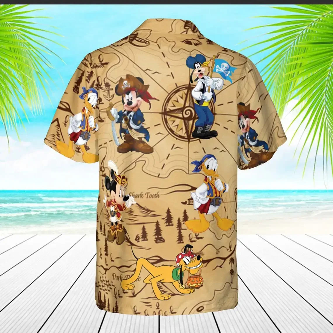 Retro Pirate Mickey & Friends Hawaiian Shirt – Vintage Disney Style - Inarah Trade Ltd