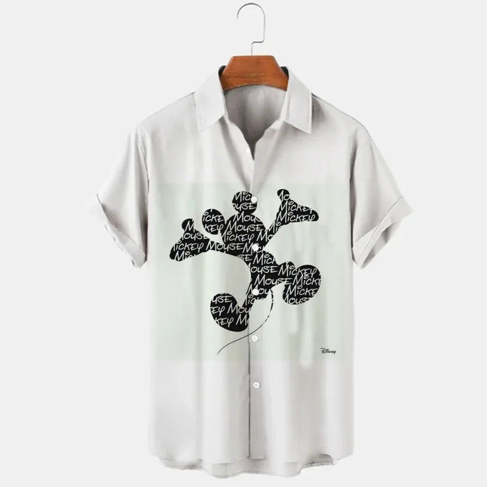 Miniso 3D Disney Print Oversized Men’s Shirt – Summer Vintage Style - Inarah Trade Ltd