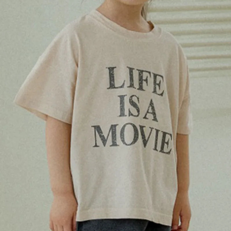 2025 Kids Letter Print T-Shirt – Cotton Short Sleeve Top Unisex - Inarah Trade Ltd