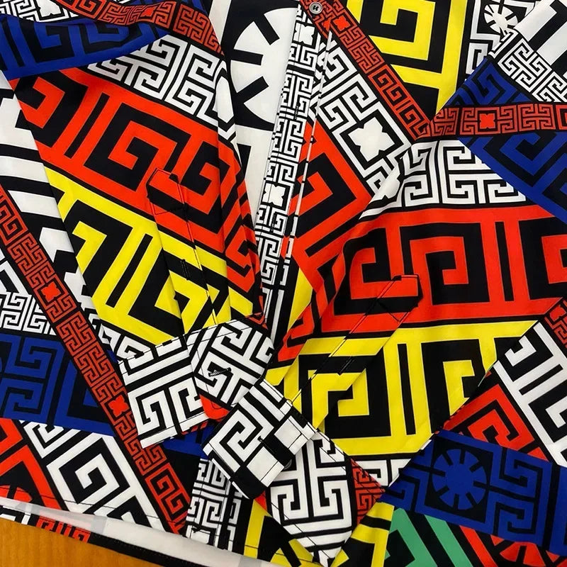 Men’s Royal Luxury Floral Print Shirt – Fitted Party Style. - Inarah Trade Ltd