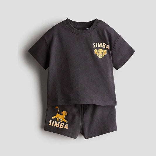 Boys’ Black Summer Tracksuit – Short Sleeve Top & Shorts Set (Casual Sportswear) - Inarah Trade Ltd