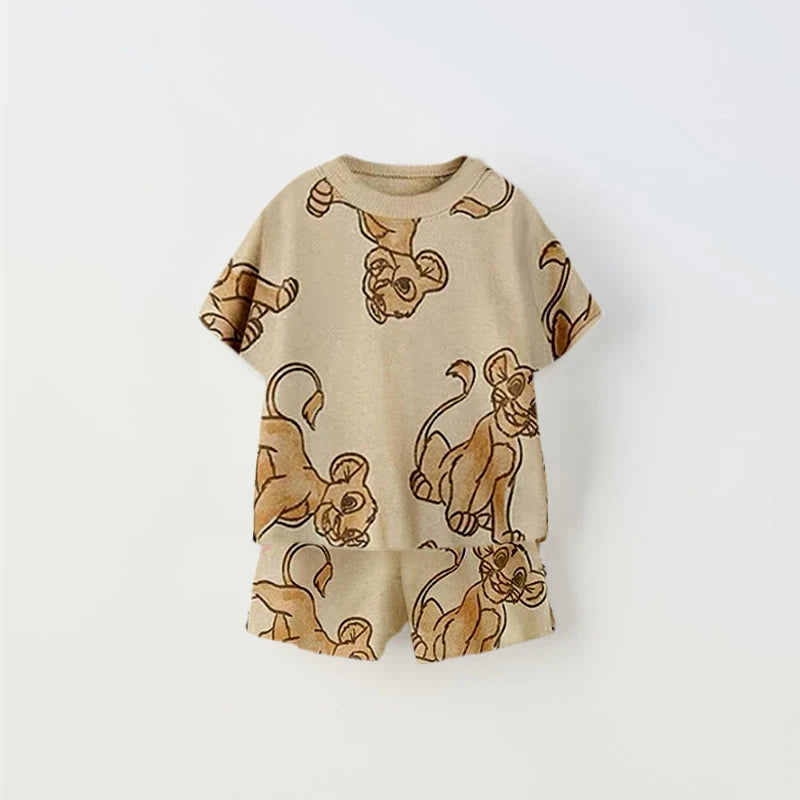 Kids Cartoon T-Shirt & Shorts Set – Donald Duck Print (2-Piece) - Inarah Trade Ltd