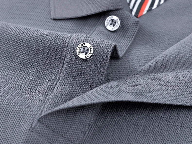 Men’s Luxury Cotton Polo Shirt Short Sleeve Embroidered, Summer Casual - Inarah Trade Ltd