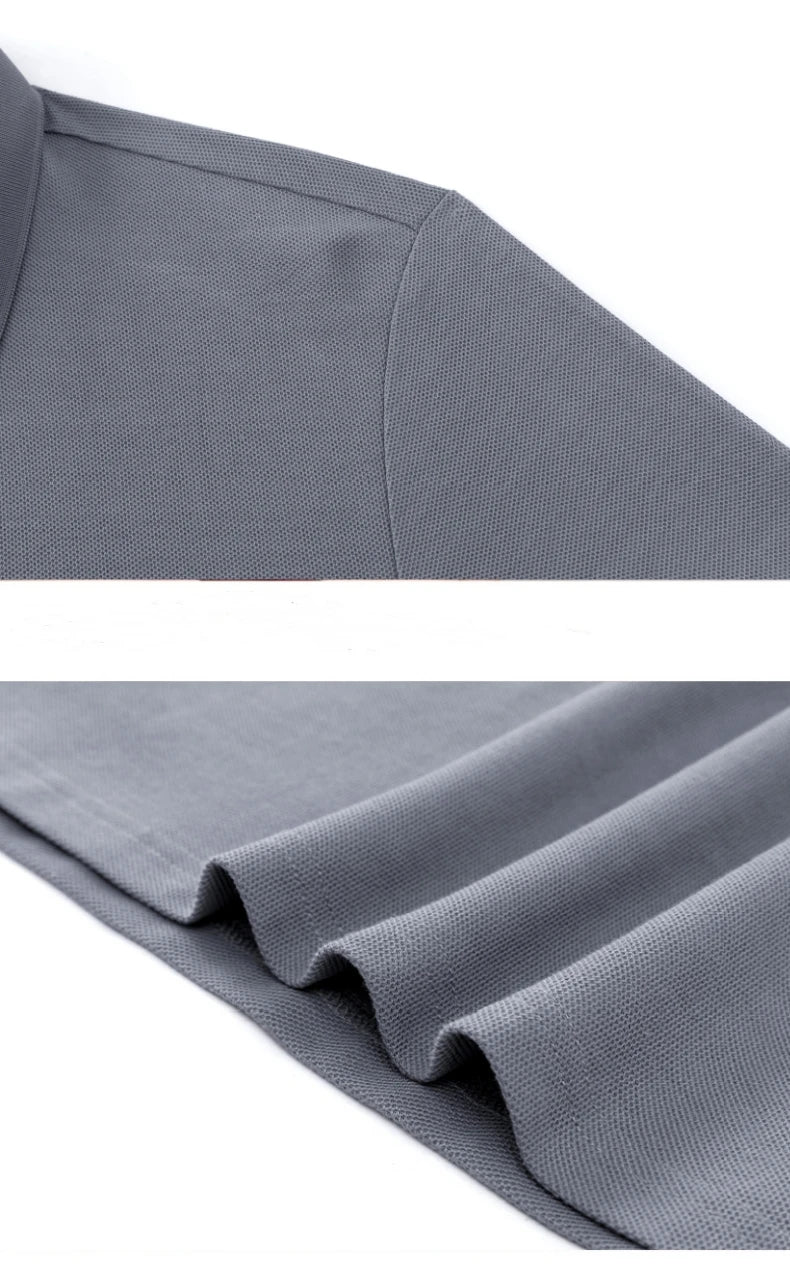 Men’s Luxury Cotton Polo Shirt Short Sleeve Embroidered, Summer Casual - Inarah Trade Ltd