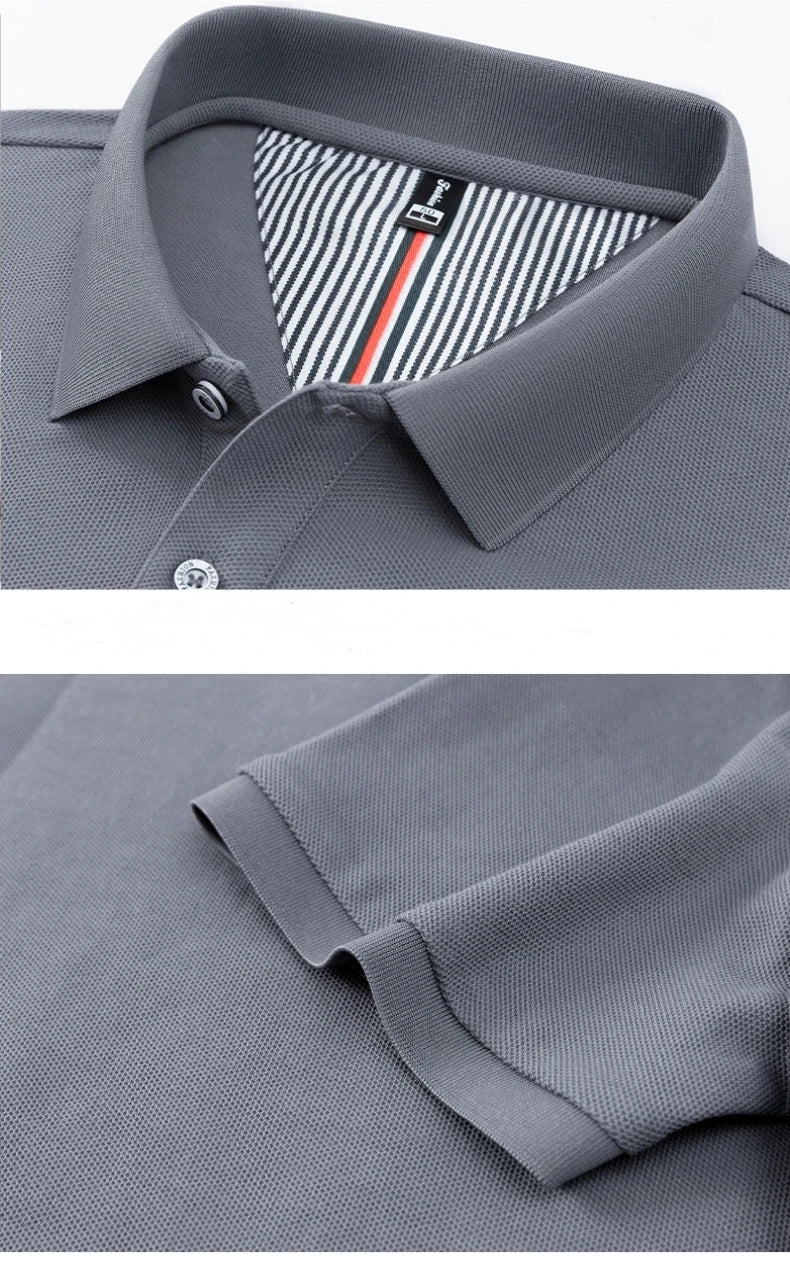 Men’s Luxury Cotton Polo Shirt Short Sleeve Embroidered, Summer Casual - Inarah Trade Ltd