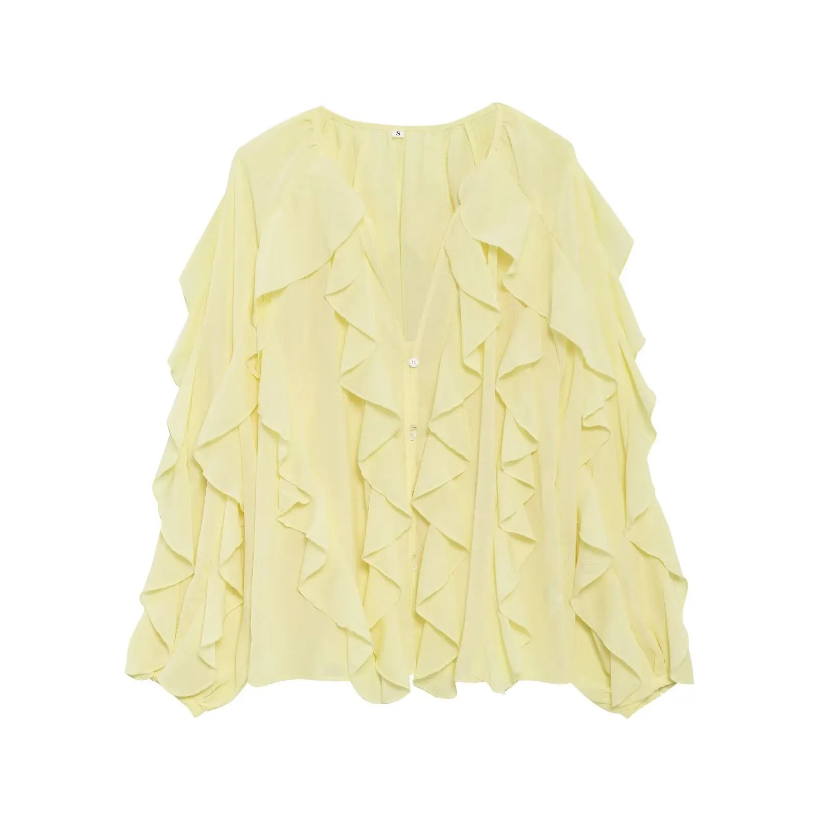 Oversized Ruffle Shirt – Wine Red Long Sleeve Blouse - Inarah Trade Ltd