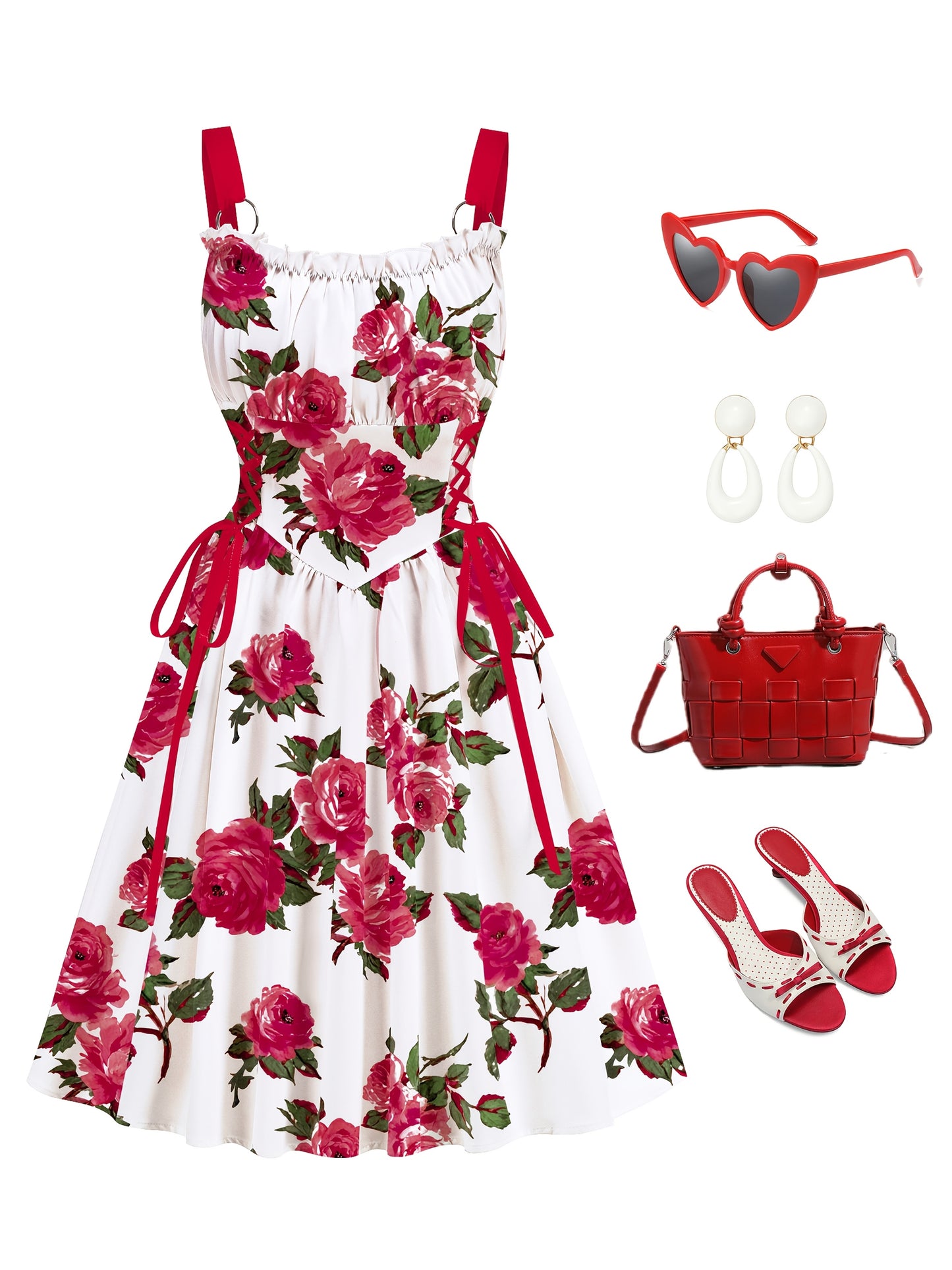 Off-Shoulder Floral Maxi Dress – Ribbon Waist Detail - Inarah Trade Ltd