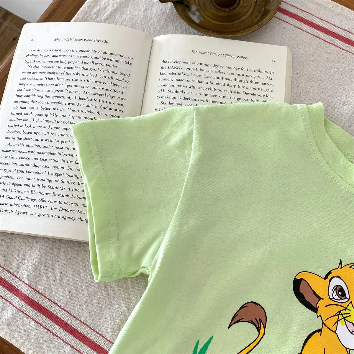 Kids’ Cartoon Simba T-Shirt – Boys’ Summer Short Sleeve Tee - Inarah Trade Ltd