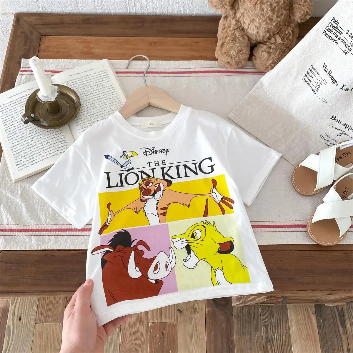 Kids’ Cartoon Simba T-Shirt – Boys’ Summer Short Sleeve Tee - Inarah Trade Ltd