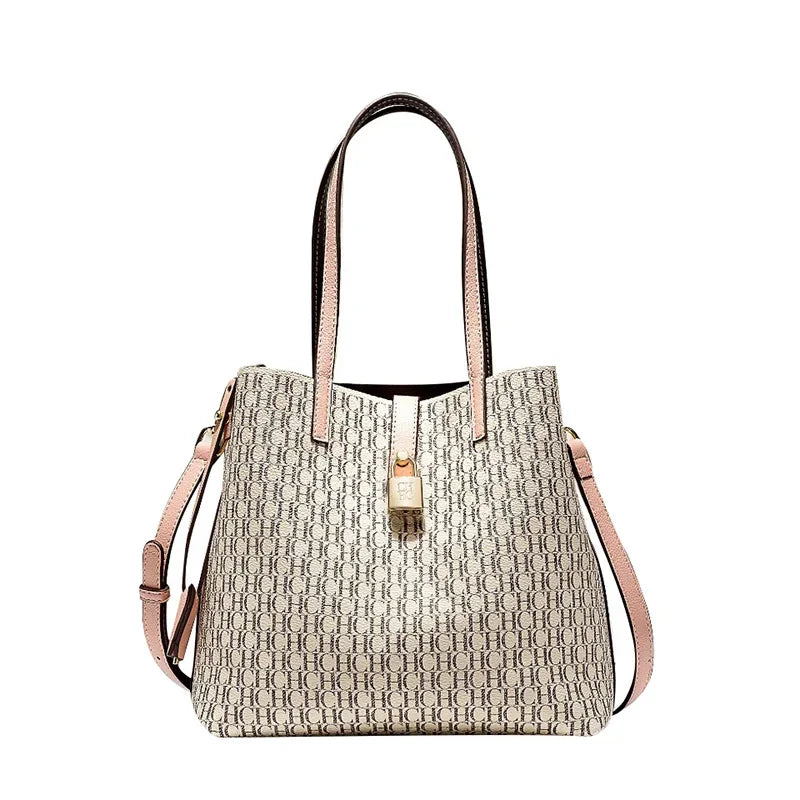 CH Leather Crossbody Tote – Large & Stylish for Daily Use - Inarah's Fashion