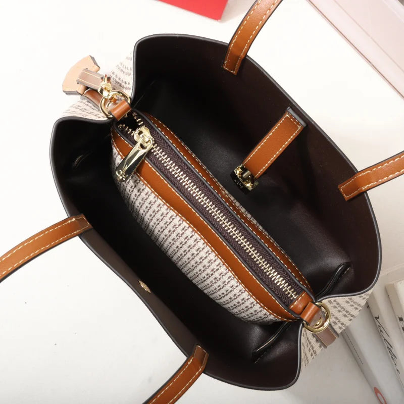 CH Leather Crossbody Tote – Large & Stylish for Daily Use - Inarah's Fashion
