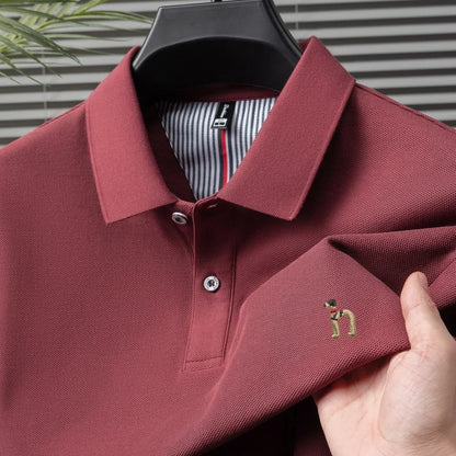 Men’s Luxury Cotton Polo Shirt Short Sleeve Embroidered, Summer Casual - Inarah Trade Ltd