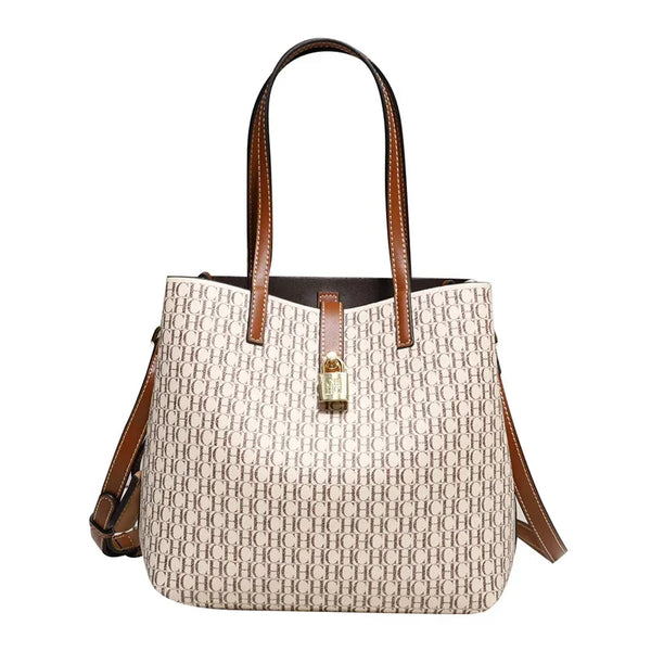 CH Leather Crossbody Tote – Large & Stylish for Daily Use - Inarah's Fashion