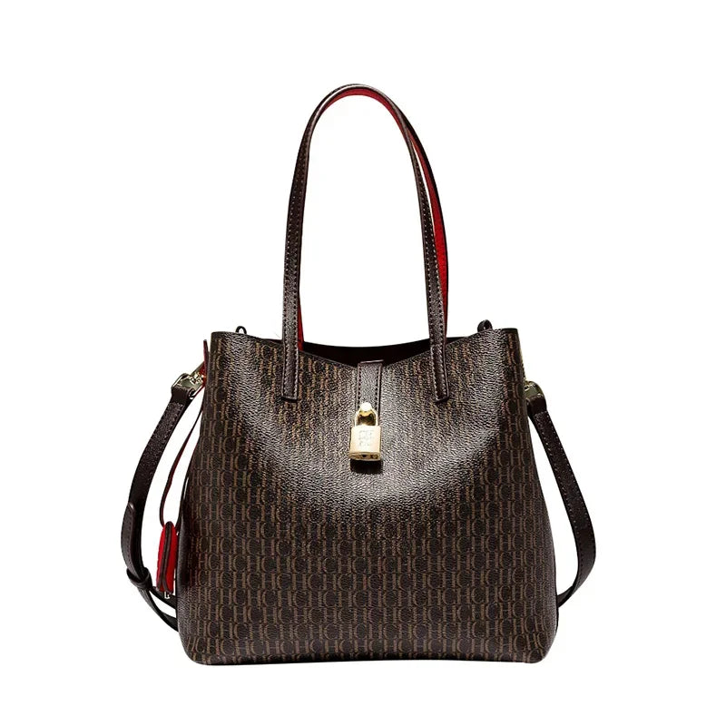CH Leather Crossbody Tote – Large & Stylish for Daily Use - Inarah's Fashion