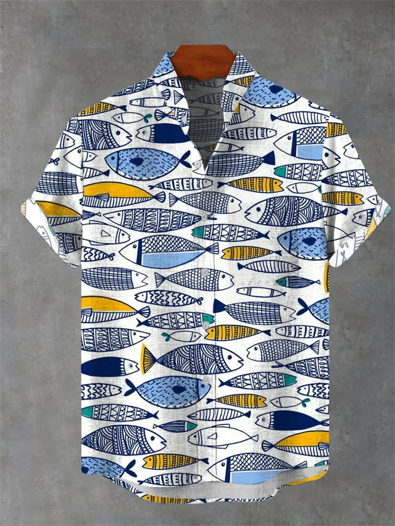 Men’s Oversized Linen Short Sleeve Shirt – Summer Casual Top. - Inarah Trade Ltd