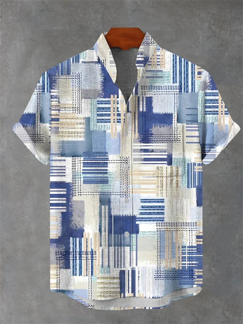 Men’s Oversized Linen Short Sleeve Shirt – Summer Casual Top. - Inarah Trade Ltd