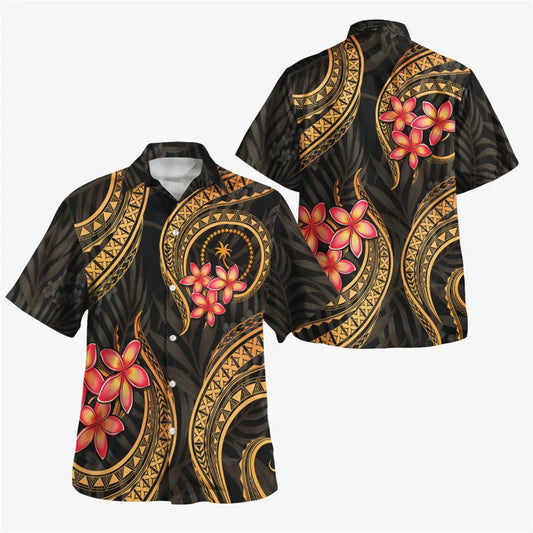 Men’s Harajuku Summer 3D Chuuk State Flag Graphic Shirt - Inarah Trade Ltd