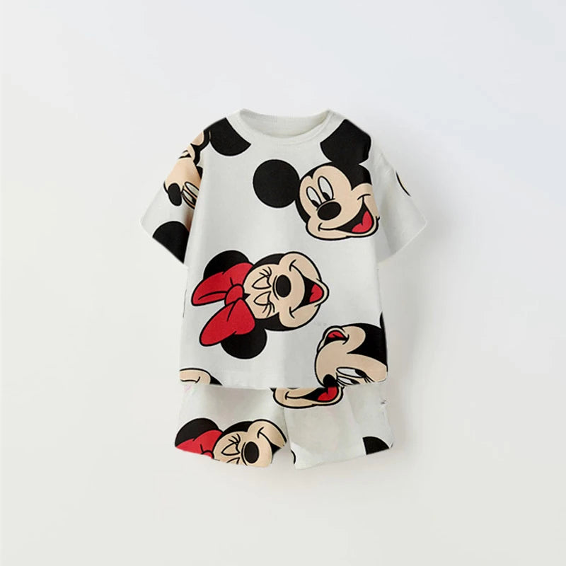 Kids Cartoon T-Shirt & Shorts Set – Donald Duck Print (2-Piece) - Inarah Trade Ltd